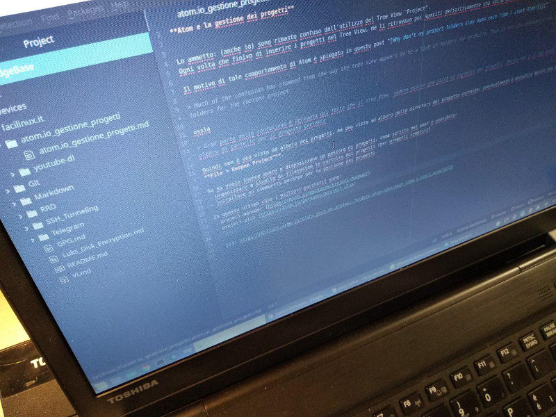 Atom e la gestione dei progetti